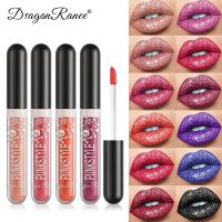 Diamond Glitter Lip Gloss Non stick Cup Metal Pearlescent Liquid Lipstick Glitter Waterproof Lasting Lip Makeup Cosmetic 12Color