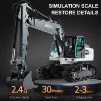 2.4กิกะเฮิร์ตซ์9ช่อง1:24 Rc รถขุดรถของเล่นล้อแม็กและพลาสติกการควบคุมระยะไกลวิศวกรรมขุดรถบรรทุกการถ่ายโอนข้อมูลสำหรับของขวัญเด็ก