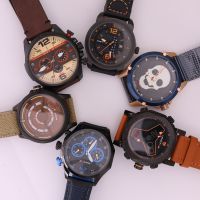 SALE!!! Ristos Discount Auto Date Week Men  39;s Watch Sport Punk Style Real Leather Man Bracelet Boy  39;s Gift No Box