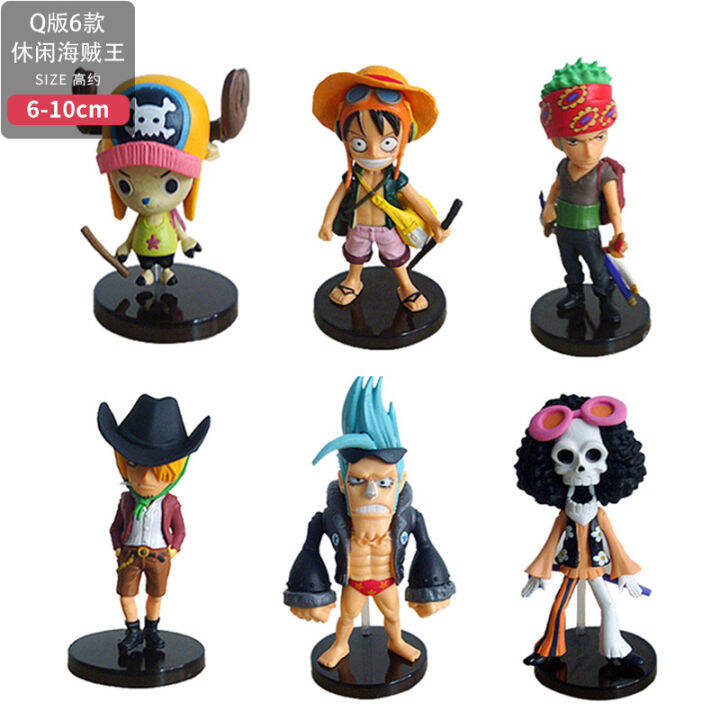 candy-style-วันพีช-one-piece-cake-decoration-baking-decoration-6-q-version-dolls-hand-made-model-decorations-luffy-soron-choba