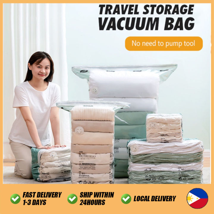 Vacuum Storage Bags Space Saver Bags Extra Large Cube Storage Bags Vacuum  Sealed for Beddings Clothes Comforters No Pump