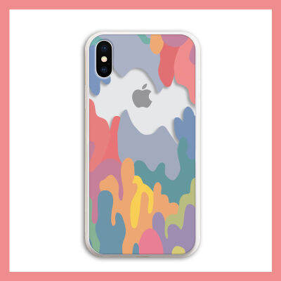 Apple การ์ตูนหลากสี X เปลือกโทรศัพท์มือถือ XR ซิลิโคนใส IphoneXS Creative Xmax 2021คู่8Plus สีแดงสุทธิบุคลิกสไตล์อิน6แบรนด์แฟชั่น6S เลนส์รวม7สำหรับท่านชายหญิงเทรนด์ใหม่2021★การ์ตูนที่มีสีสันและมีสีสัน★Tr