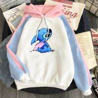 2023 NEWREADY STOCK 2021ใหม่ Hoodie ผู้หญิงน่ารัก Stitch พิมพ์เสื้อ Plus ขนแกะหนา Hooded Jacket Unisex คู่ Pullover