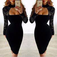 Women Bandage Bodycon Slim Evening Party tail Midi Dress