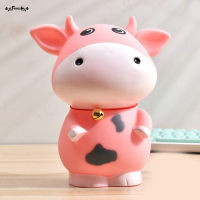 SUC Kids Coin Bank 2021 Year Of Ox Vinyl Unbreakable Piggy Bank With Bell For Decorations And Toys Money Box New Year Gifts