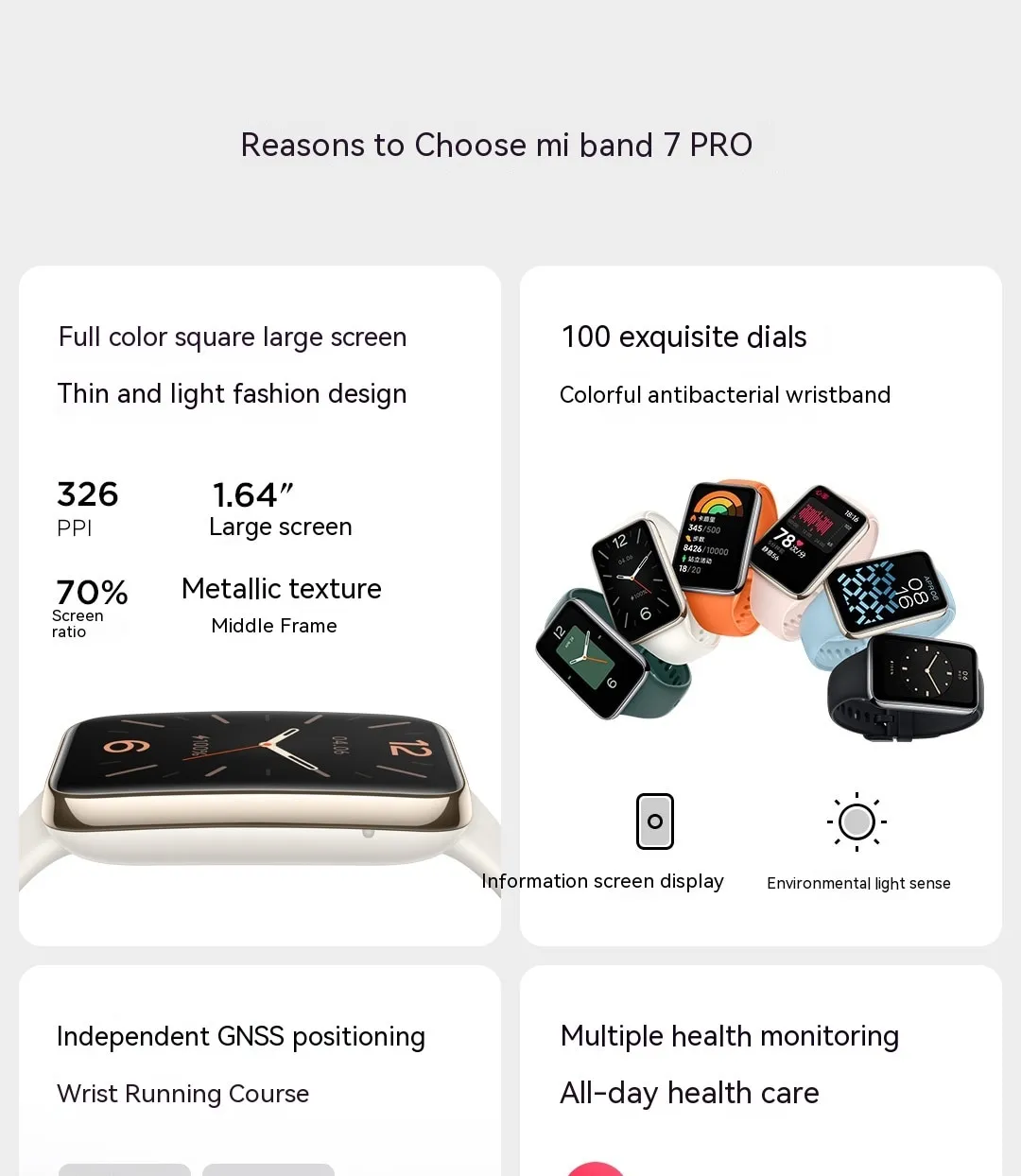 Xiaomi Mi Band 7 Pro Smart band 1.64 AMOLED Blood Oxygen Fitness Traker  GPS