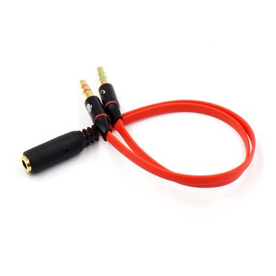 3.5mm Stereo Earphone Headphone Audio Y Splitter Jack 1 Female To 2 Male With Mic Adapter Cable For Phone Computer MP3 Player Cables