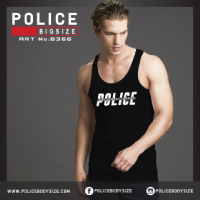 Police เสื้อกล้าม ทรง Slim Fit ขาว ,ดำ ,เทา (B386)