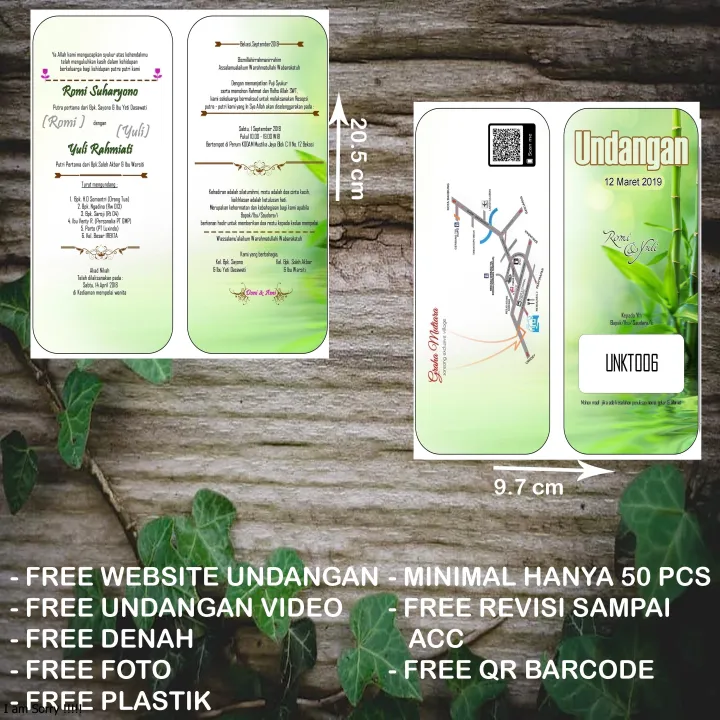 PER 100 PCS ) UNKT006 FREE UNDANGAN VIDEO UNDANGAN NIKAH NIKAHAN