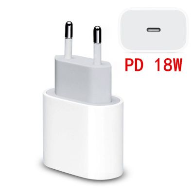 [HOT RUXMMMLHJ 566] 18W PD USB Type C หม้อแปลงชาร์จไฟแบบเร็วสำหรับ iPhone 11 Pro XR 12 Mini Xs Max 8 X พอร์ตชาร์จเร็ว PD EU US ปลั๊กเสียบผนังท่องเที่ยว