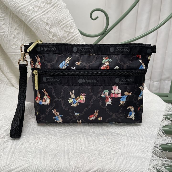 lishibao-peter-rabbit-joint-cartoon-printing-nylon-handbag-hand-messenger-bag-tote-bag-u230