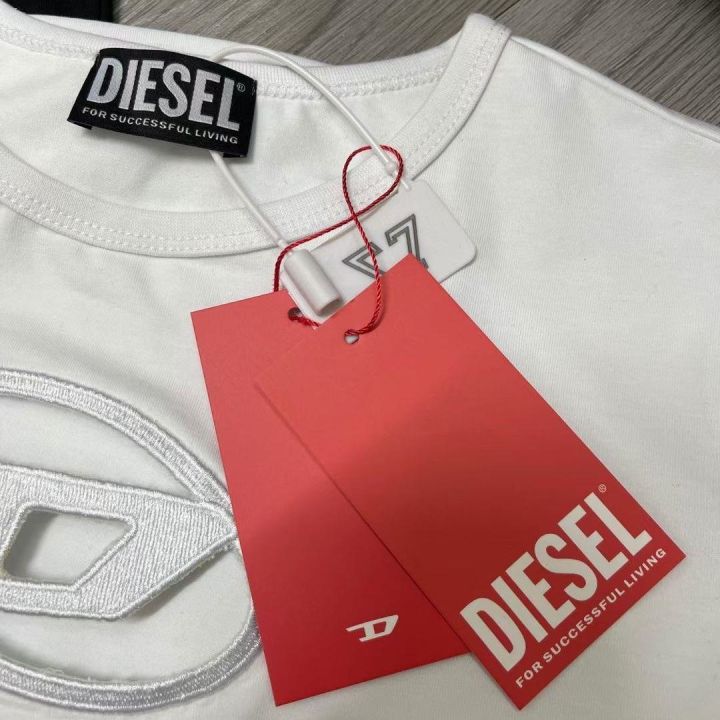 diesel-diesel-female-small-hollow-out-letters-embroidery-t-shirt-design-perceptual-sense-of-cultivate-ones-morality-show-thin-solid-color-short-sleeve-blouse