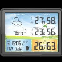 2021 New Full Color Screen Wireless Digital Temperature And Hygrometer Home Weather Station Lcd Weather Forecast