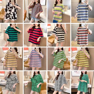 NR111 พร้อมส่ง chayo เสื้อยืดหลวมแขนสั้นคู่รัก oversize แฟชั่นเกาหลี ใส่สบาย ราคาถูก