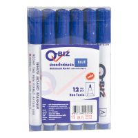 พร้อมจัดส่ง คิวบิซ ปากกาไวท์บอร์ด สีน้ำเงิน แพ็ค 12 ด้าม Q-BIZ Whiteboard Marker Blue 12Pcs. โปรโมชั่นพิเศษ มีเก็บเงินปลายทาง