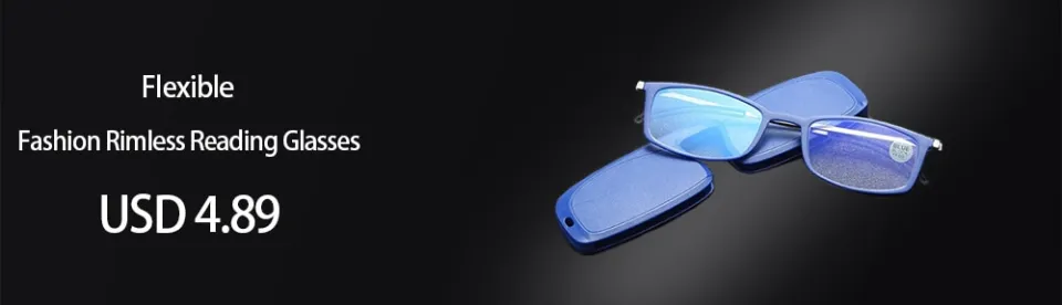 Rimless Clip Presbyopic Glasses Flip Up Down Magnifying Glasses For Reading