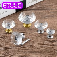 ℡✺ 20/30/40mm Diamond Shape Hardware Drawer Knob Drawer Pull Kitchen Door Cabinet Crystal Glass Knobs Cupboard Wardrobe Handle