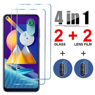 4 IN 1 Protective Glass for Samsung Galaxy A12 A51 A52 A50 A70 A71 Camera Lens Film for Samsung M21 M31 M51 A40 A21S A32 Glass