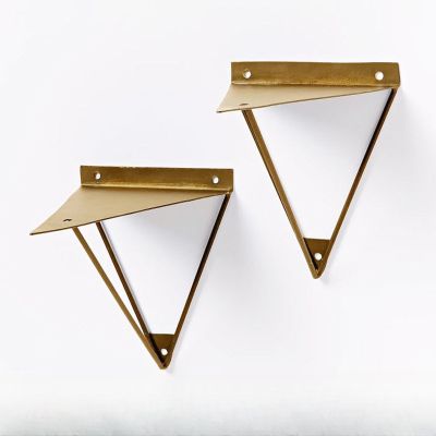 Golden Triangle Bracket Wall Metal Support Angle Bracket Shelf Wall-mounted Rack Partition Shelf Bookshelf Bracket