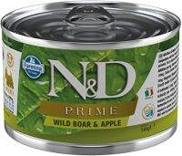 อาหารเปียกสุนัขเกรดซุปเปอร์พรีเมี่ยม Farmina N&amp;D Prime Boar and Apple for Adult Mini-Breed Dogs 4.9oz จากประเทศอิตาลี