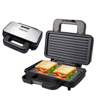 Sandwich Maker with Nonstick เครื่องทำแซนวิช Sokany ที่ปิ้งขนมปังไฟฟ้า 1000W ที่ ปิ้งขนมปัง แซนวิส  เครื่องปิ้งขนมปัง เครื่องทำขนมปัง sandwich maker รุ่น SK-BBQ-227 เครื่องทำแซนด์วิช Toaster Panini Press Grill - Sandwich Maker Non-stick Plates