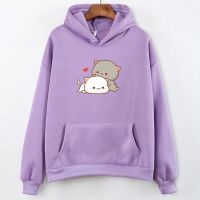 Kawaii Cat Print Heart-Shaped Thick Coat Hoodies Men Harajuku Pullover Streetwear Ladies Cute Female Clothes Size Xxs-4Xl