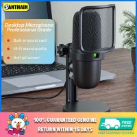 Desktop USB Microphone Cardioid Omnidirectional Mic ไมโครโฟน Usb สําหรับ Youtube Podcast Gaming ไมโครโฟนลดเสียงรบกวน เอฟเฟคคอมพิวเตอร์เดสก์ท็อปเกม บันทึกเสียงสด