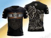 Limited Edition Harley-Davidson  All Over Full 3D Black T-Shirt Size S-5XL 05