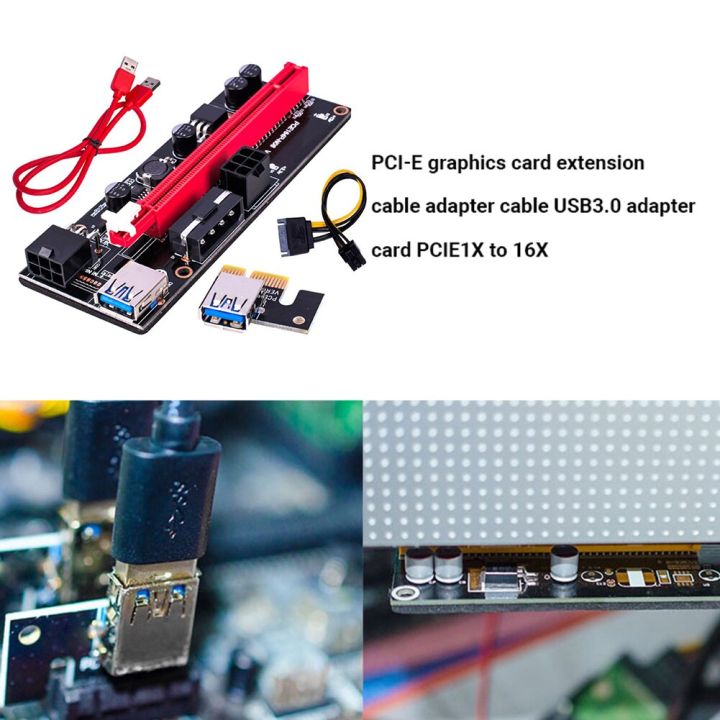 pci-express-riser-การ์ด-usb-3-0สาย-pci-e-1x-16x-extender-อะแดปเตอร์4pin-6pin-สำหรับ-gpu-mining-miner