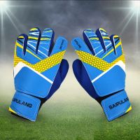 Children Goalkeeper Hand Protection Gloves Wear-resistant PU Goalkeeper Gloves Adjustable Elastic Full Finger Sports Accessories