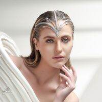 Stonefans ที่คาดผม Zircon เจ้าสาวสำหรับผู้หญิงหรูหราตกแต่ง Y2k รัดเกล้า Gratis Ongkir เครื่องประดับผมสไตล์โบฮีเมียนใหม่