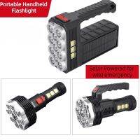 Portable Super Bright USB Handheld Flashlight - Solar Charging  Long-range Beam  Ideal for Camping and Exploration Hiking