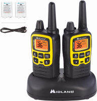 Midland® - T61VP3 X-TALKER - Two-Way Radio - 36 Channel FRS- Long Range Walkie Talkie, 121 Privacy Codes, &amp; NOAA Weather Scan &amp; Alert Black/Yellow, 2-Pack 2 Pack