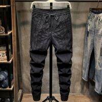 GISU MALL-Summer thin, lightweight and comfortable black mens trendy casual pants