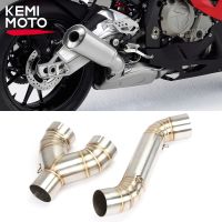 Modified Exhaust Pipe Stainless Steel Connecting Middle Section for BMW S1000RR 2010 2011 2012 2013 2014 S1000R 2015 2016 Parts