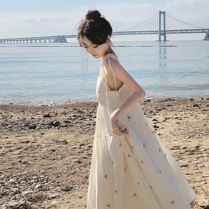 female-flower-embroidery-dress-summer-seaside-holiday-skirt-with-shoulder-straps-little-tea-dress-skirt-small-pure-and-fresh-and-sweet