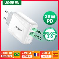 UGREEN PD36W USB Charger Quick Charge 4.0 3.0 Fast Type C Charger for 13 12 Xiaomi Samsung QC 3.0 4.0 Phone Charger