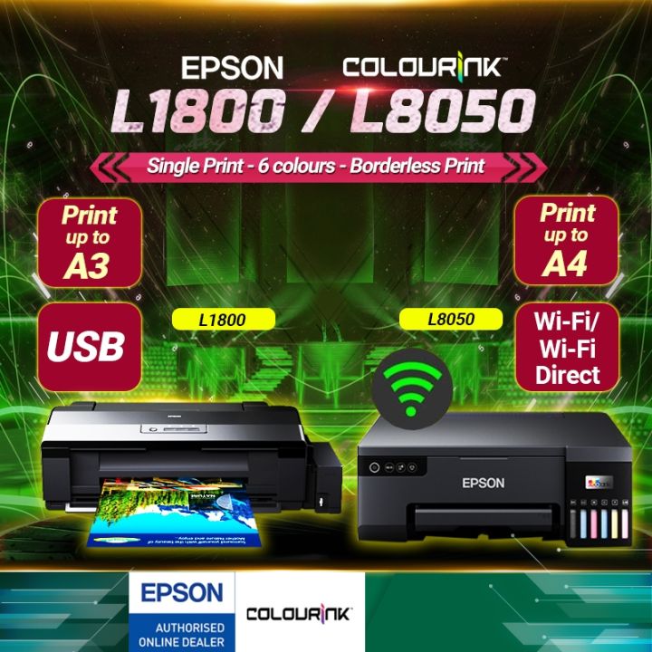 Epson L18050 A3 Print Refill Wi Fi Ink Tank Printer 6 Colour High Dpi Inkjet Borderless Printing 6415