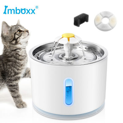 อัตโนมัติสัตว์เลี้ยงแมวน้ำพุที่มีไฟ LED 5แพ็คกรอง2.4L USB สุนัขแมวใบ้ดื่มป้อนชามตู้ดื่ม
