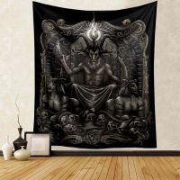 Baphomet Satan Demon Evil Tapestry Bar Club Man Cave Home Bedroom Wall Decor Bedroom Fashion Friend Birthday Gift Wall Tapestry Tapestries Hangings