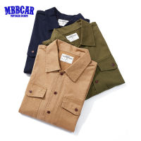 MBBCAR เสื้อลำลองผู้ชายสีกากี,ใหม่ล่าสุดเสื้อมีปกกระเป๋าแบบเรียบง่ายสำหรับฤดูใบไม้ร่วงและ2023