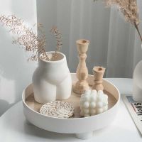 Modern Decorative Tray Home Decor Vase Storage Organizer Box Table Aromatherapy Candlestick Round Stand Office Desktop Decor