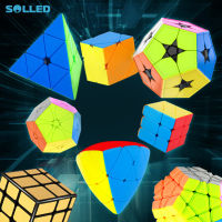 YJ Moyu Meilong Magic Cube Stickerless Pyramid Skew Megaminx SQ1 Smooth Speed Cube Educational Toy