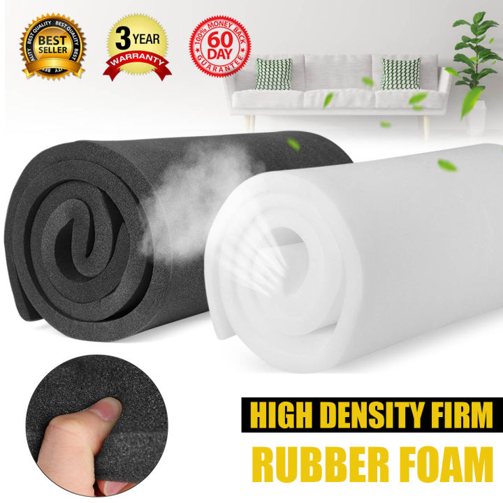 High Density Seat Foam Rubber Replacement Upholstery Sofa Cushion Pad Black  White Soft Firm Foam 200X50cm