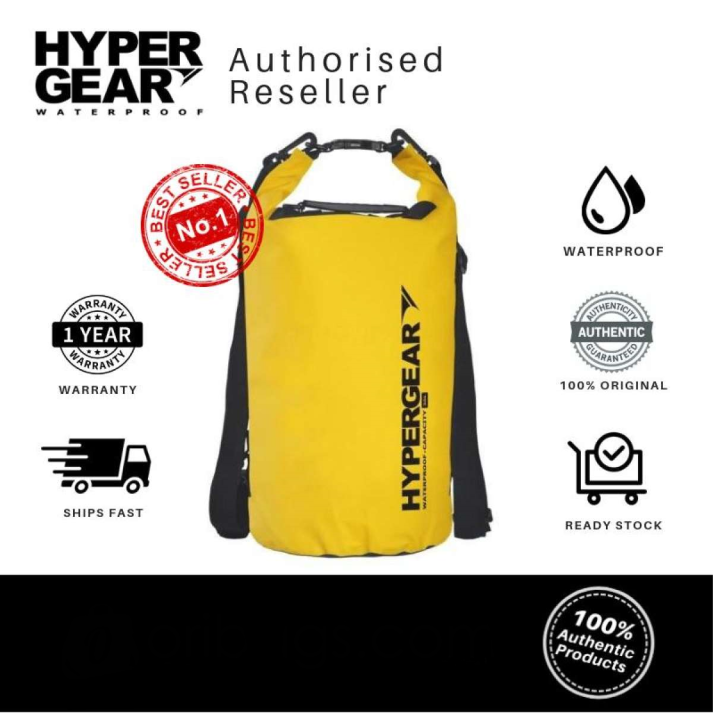 HYPERGEAR Dry Bag 30L Yellow (1 Year Warranty + Ready Stock) 100