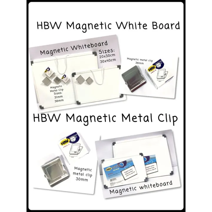 HBW White Board, Metal Clip Lazada PH