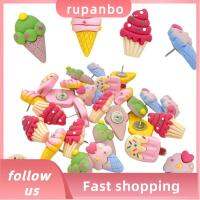 RUPANBO039392692 20 Pcs เรซิน หมุดกดหมุด กระดานข่าวกระดานข่าว 20ชิ้นค่ะ รูปทรงไอศกรีม สีสันสดใส น่ารักมากๆ ธัมป์ทัค เครื่องใช้ในสำนักงาน