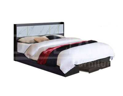 เตียงนอน ICON 6 ฟุต // MODEL : BS-604-B ดีไซน์สวยหรู สไตล์เกาหลี  หัวเตียงวางของได้ ท้ายเตียงลิ้นชัก สินค้ายอดนิยม แข็งแรงทนทาน ขนาด 180x205x125 Cm