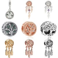 Dreamcatcher life Tree pendant bead jewelry charms fit original pandora bracelet charms for woemn gift necklace Accessories