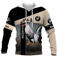 HX Gift For Rooster Lovers Hoodie 3D Graphic Animals ลูกไก่ประกบ Hoodie แฟชั่นผู้ชายเสื้อวอร์มฮาราจูกุ